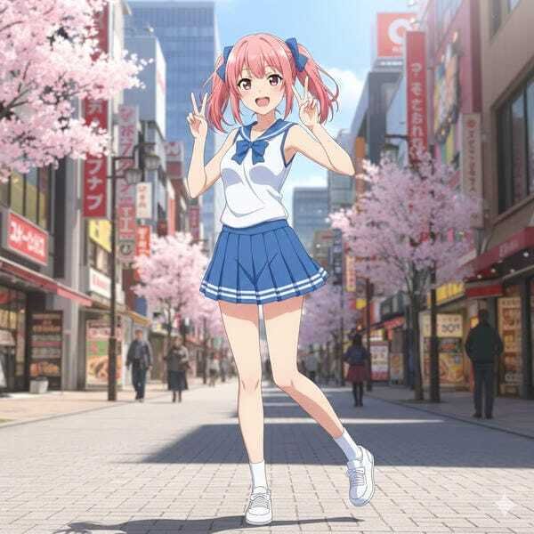 ảnh gái xinh anime mặc váy ngắn 4