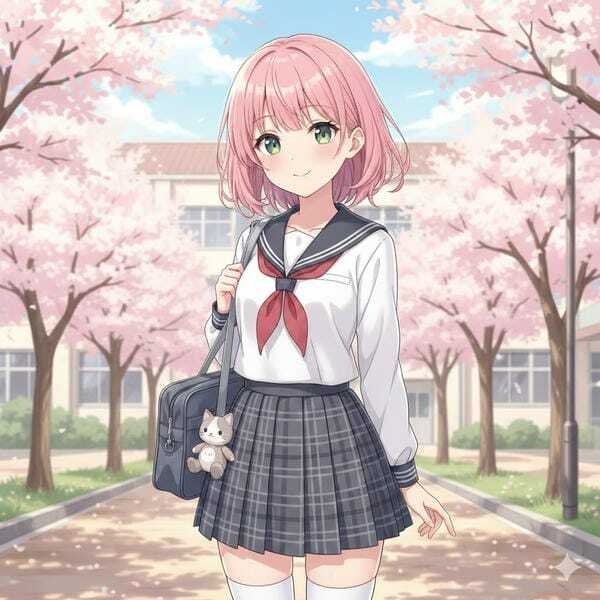 ảnh gái xinh anime mặc váy ngắn 5