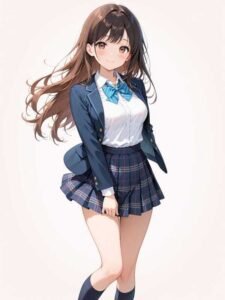 ảnh gái xinh anime mặc váy ngắn 6