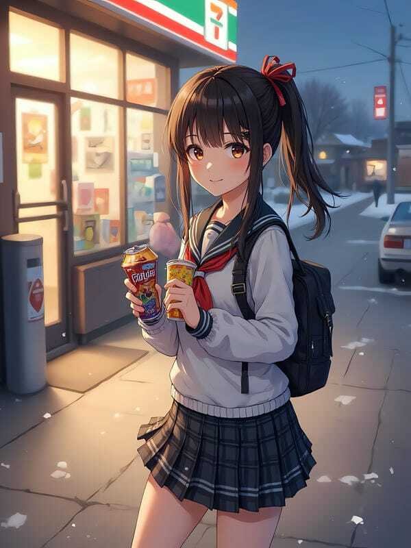 ảnh gái xinh anime mặc váy ngắn 8