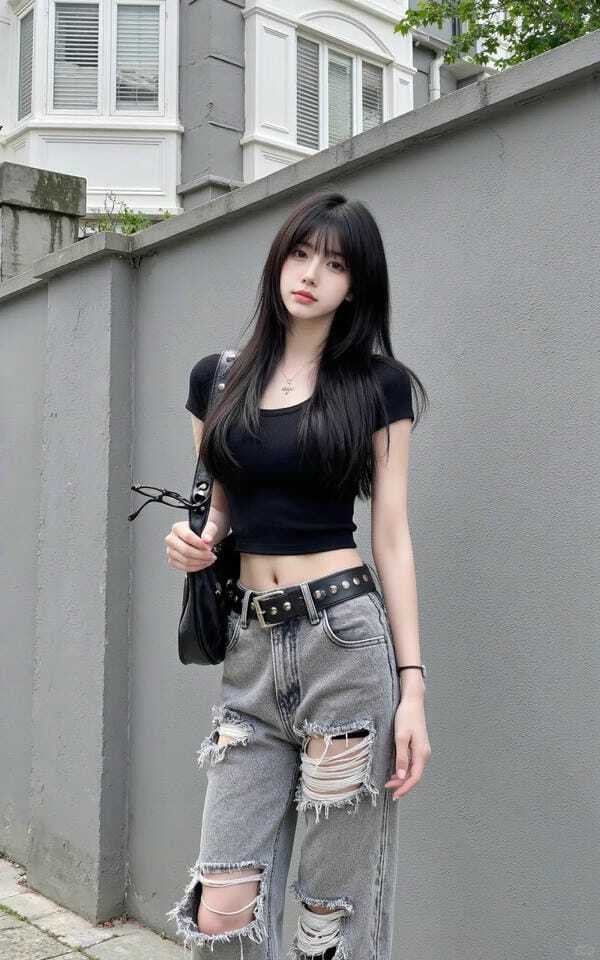 ảnh gái xinh ngầu che mặt