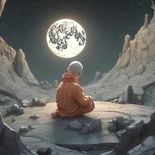 Avatar chú tiểu với phong cách anime nhẹ nhàng