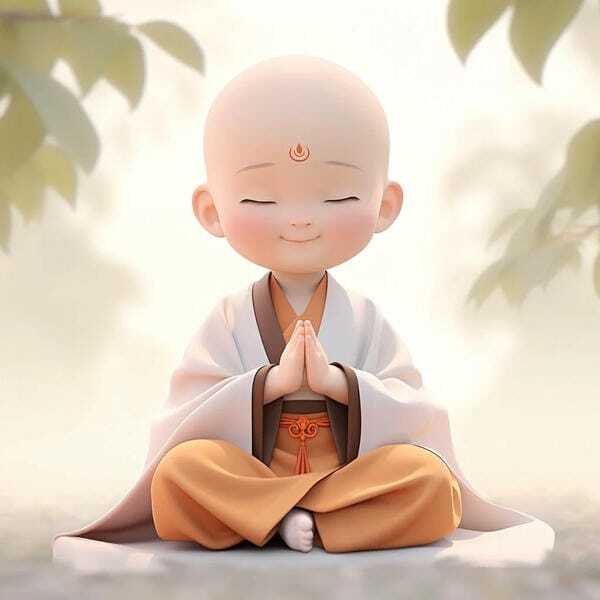 Avatar chú tiểu với phong cách dễ thương