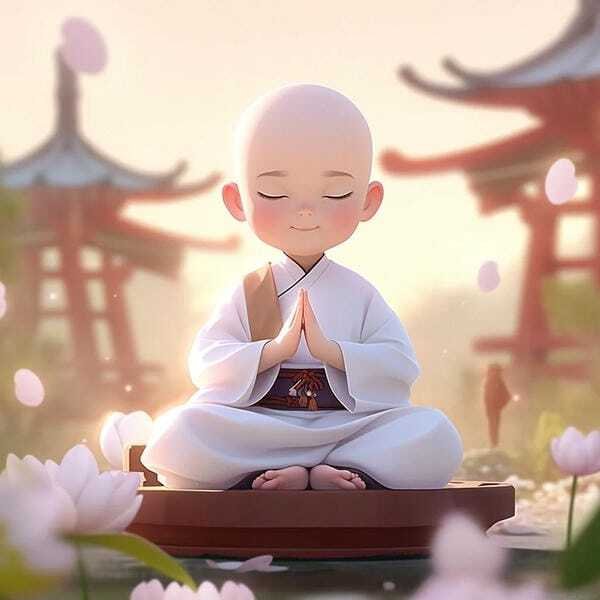 Avatar chú tiểu mang cảm giác bình yên nhẹ nhàng