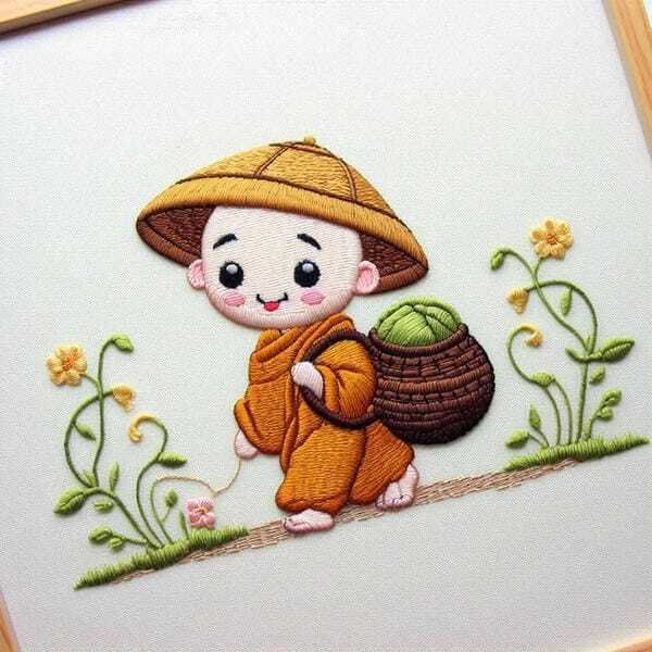Avatar chú tiểu với gương mặt hồn nhiên