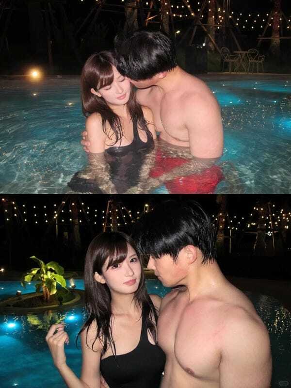 con gái mặc bikini hôn trai 13