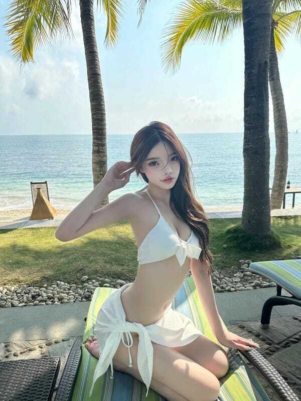 gái mặc bikini trắng 4