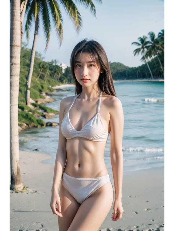gái mặc bikini trắng 9