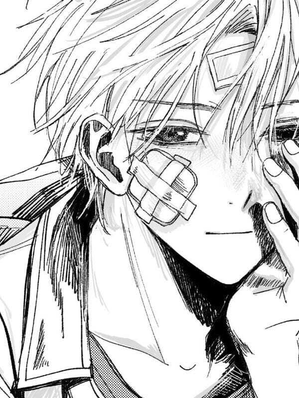 ảnh anime nam trắng đen 24