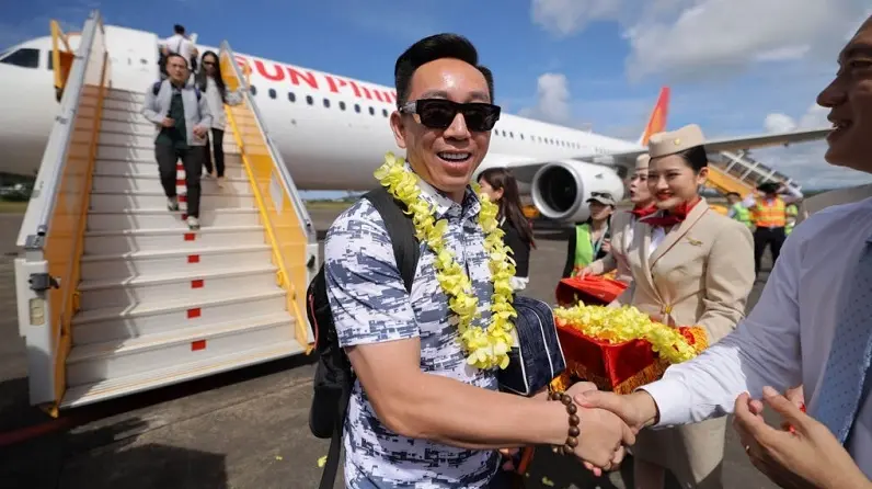 Những hành khách đầu tiên của Sun Phú Quốc Airways